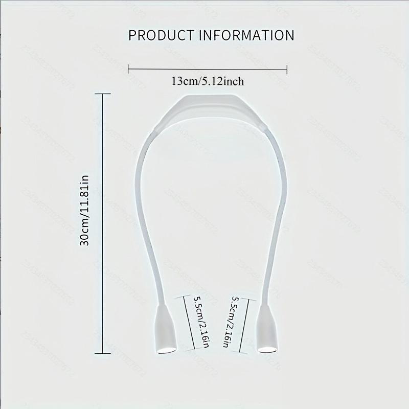 1 LED neck hanging reading light, three-color dimming, portable, 360-degree bending