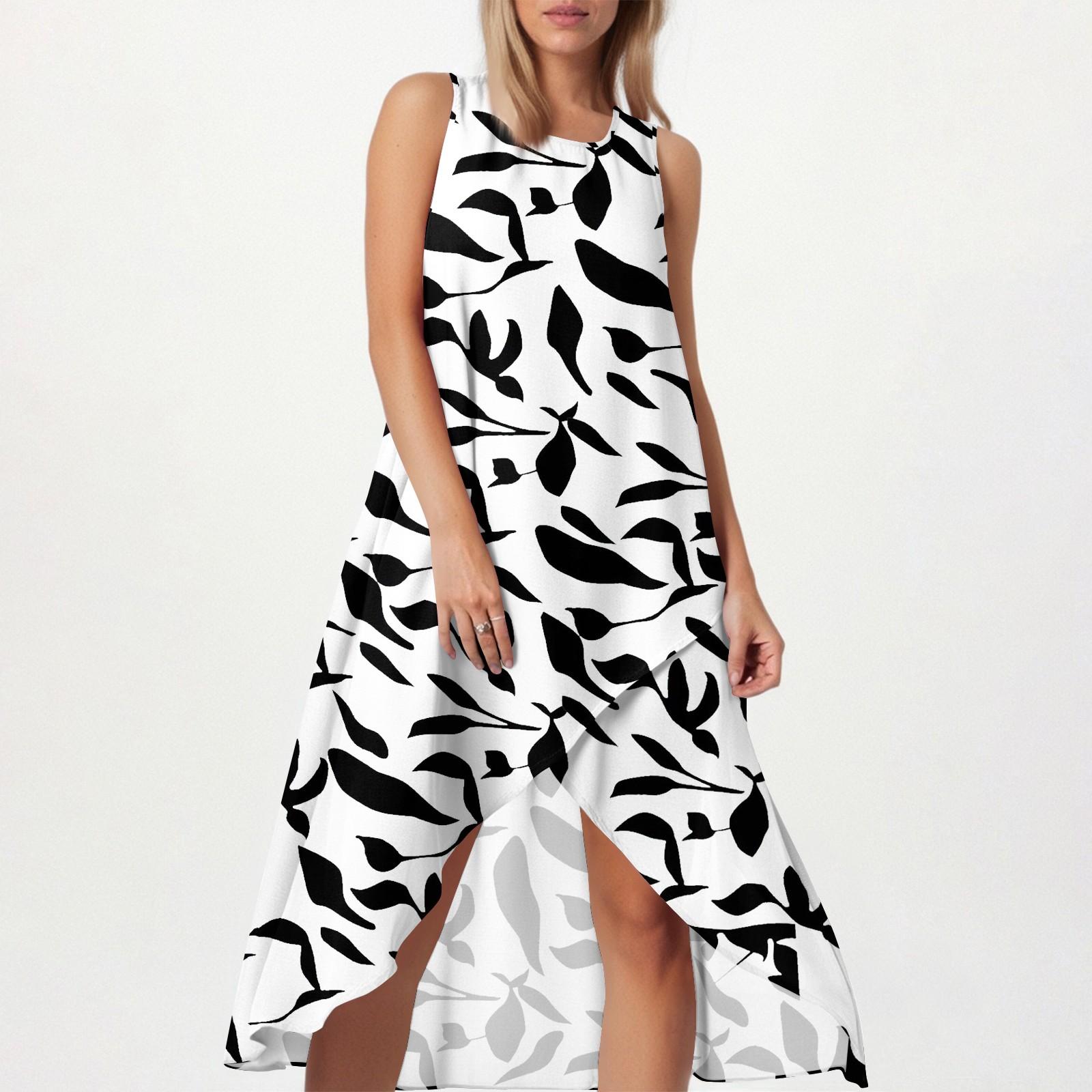 

Женское свободное повседневное модное платье с квадратным круглым вырезом, однотонное, пляжная юбка с разрезом сбоку, без рукавов, юбка из хлопка и льна XL белый