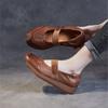Johnature Genuine Leather Soft Sole Retro Slip-on Shoes Casual Soft Cowhide Women's Flat Shoes