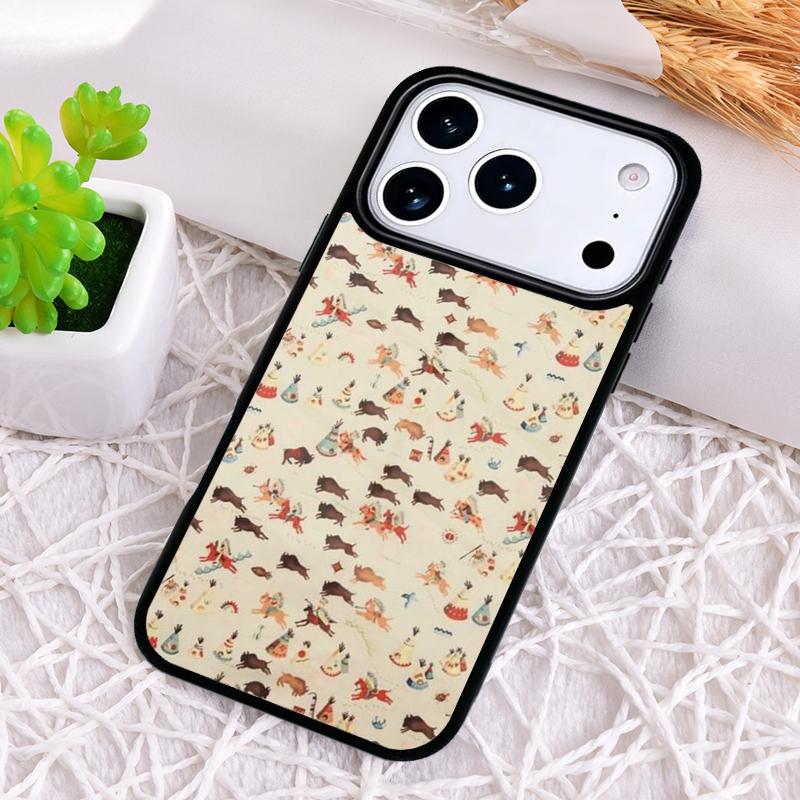 

Чехол для телефона с коллажем «Узоры лошадей» для iPhone 17 Air 16 15 11 12 14 13 Pro Max Ударопрочный чехол iPhone 15 Pro