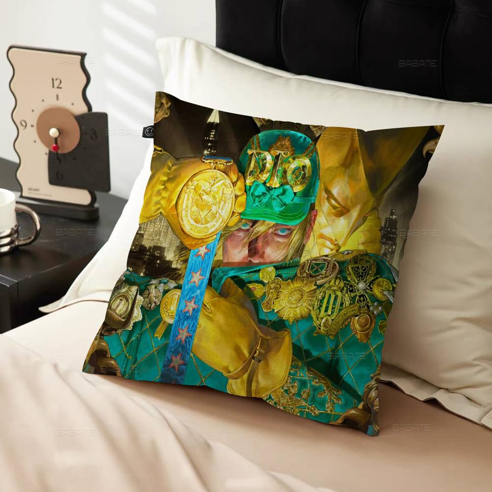 Anime JoJo Bizarre Adventure Retro Anime Cushion Cover Car Throw Pillow Case For Sofa Car Christmas Gift 40x40cm 45x45cm
