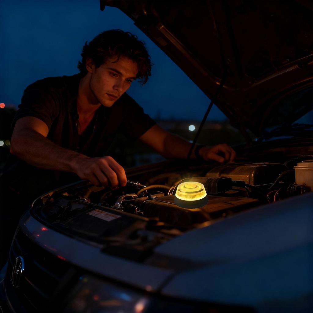 Feu de détresse pour voiture, rechargeable par USB, stroboscope à induction magnétique V16, lumière d'avertissement clignotante, aide au flash, lampe de signalisation de sécurité