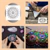 36/56Pcs Reusable Mandala Dot Painting Templates Creative Dot Painting Stencils  Wall Spray Art