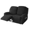 6pcs Solid Color Recliner Sofa Cover Elastic All-inclusive Couch Coushion Case Soft Pet-friendly Protective Case for Living Room