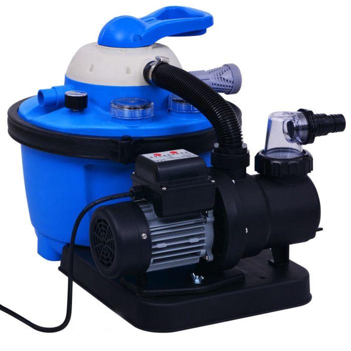 VidaXL Sand Filtration Pumps with Electric Timer Sand Filter Pool Filter with a Durable Pre-filter 450 92291