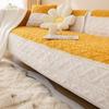 Nordic Color Matching New Sofa Cushion Winter Thick Plush Seat Cushion Modern Minimalist Anti Slip Sofa Cover
