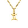 Gold-Plated Stainless Steel Zodiac Pendant Necklace for Women