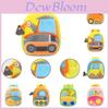 Rucsac adorabil din pluș pentru copii cu design de excavator de desene animate pentru copii mici și grădiniță
