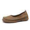 Fashion New Design Literary Style Women Flat Shoes Slip-On Loafers Genuine Cow Leather Non-slip Handmade Retro Shoes