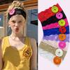 Vintage Women'S Colorful Oversized Button Lace Headband Spicy Girl Y2K Japanese Trendy Headband Sweet Cool Sports Yoga Headband