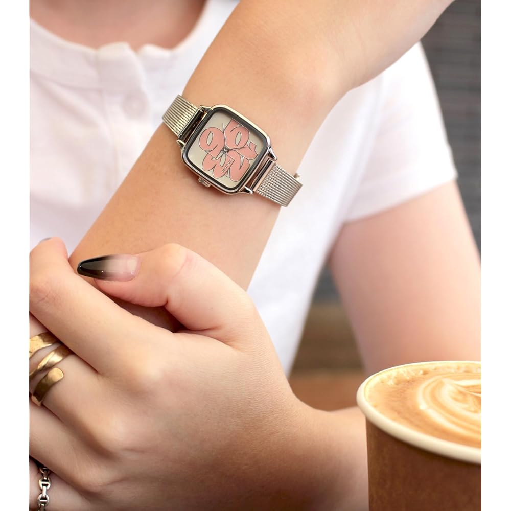 KOMONO Kate Cameo Royal Women's Watch Silver Blush 30mm Stainless Steel Analog Timepiece