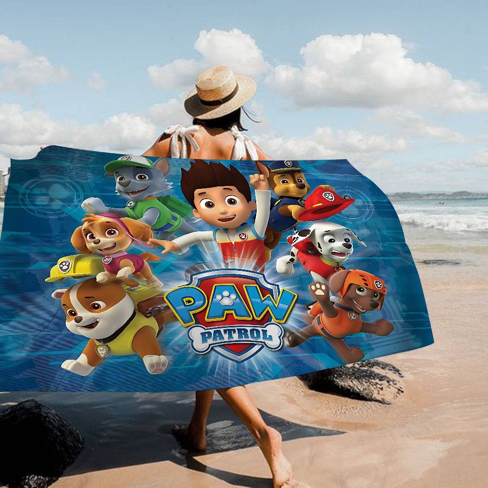 Anime P-Paw P-PatrolS Cute Microfiber Printed Beach Towel Mountain Climbing Yoga Beach Swimming Running Absorbent Soft Towel