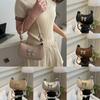 Pu Material Small Square Bag With Zip Closure For Daily Casual Street Style