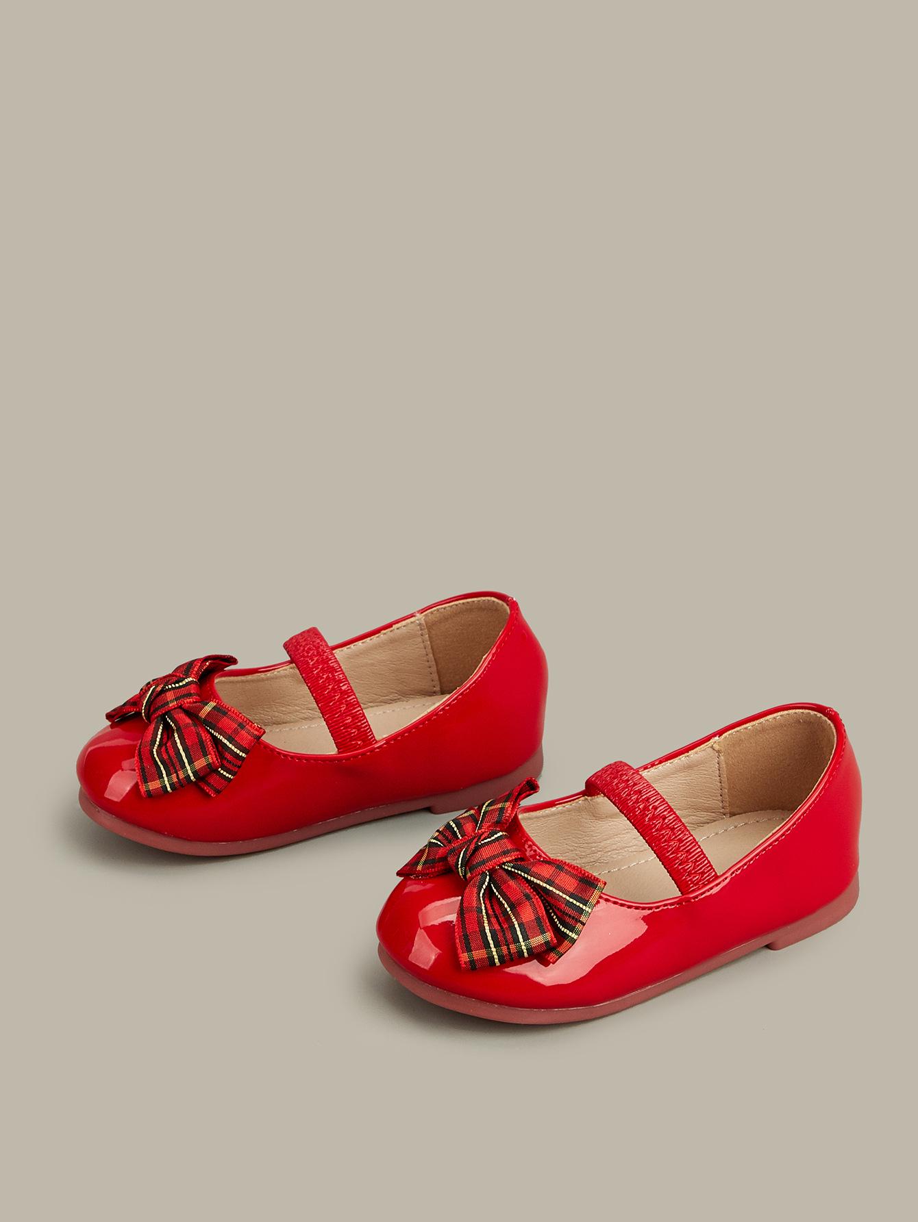

2025 Summer Leather Bowknot Flats for Baby Girls (1-6 Years) - Soft Sole 25 вино красного