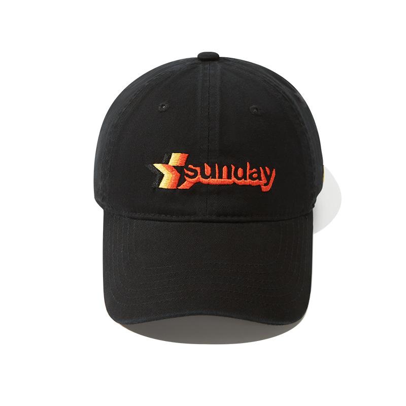 

New retro letter embroidery hip hop baseball cap children couple street trend versatile cap men Adjustable чорний