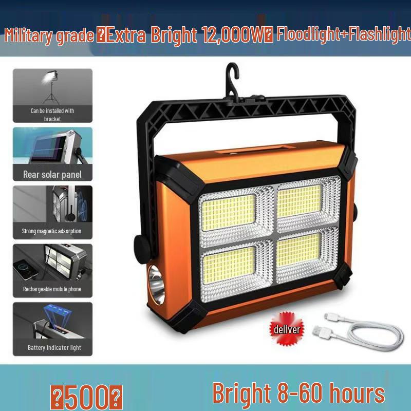 Solar-Ultrahelle Wasserdichte Wiederaufladbare Outdoor-Flutlichtleuchte
