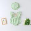 Conjunto de Mono y Falda de Verano de Moda para Bebé - Estilo Bordado para Recién Nacidos y Niños