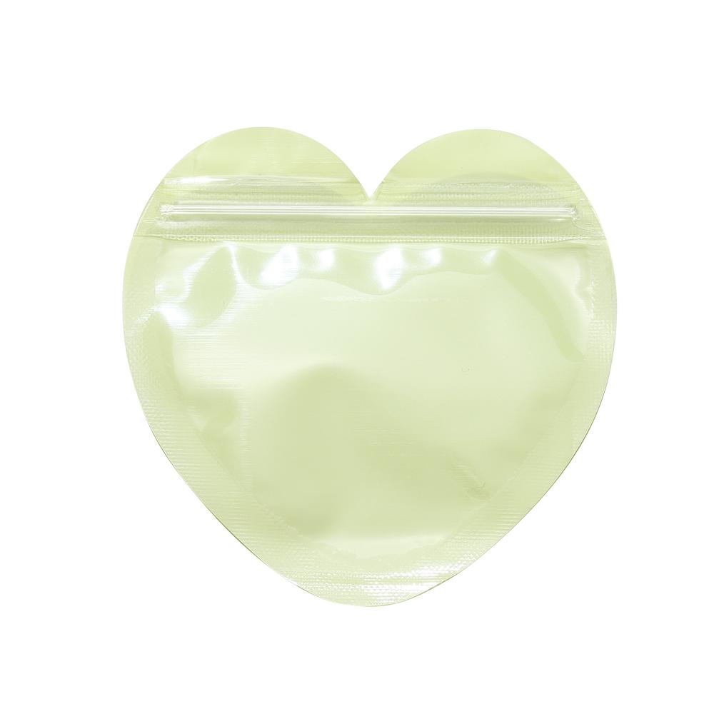 10Pcs Iridescent Zip Lock Bag Transparent Heart Plastic Seal Bags for Jewelry Display Necklace Earrings Bracelet Packaging
