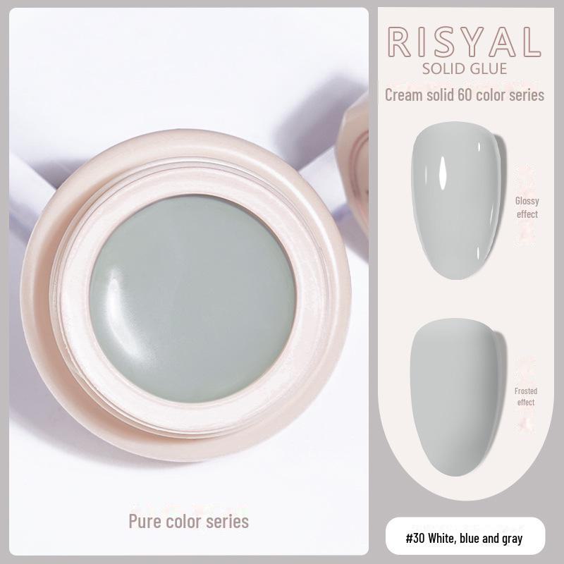 

Лак для ногтей Ice-Clear Solid Cat s Eye - Гладкий кремовый цветной клей null белый/серый