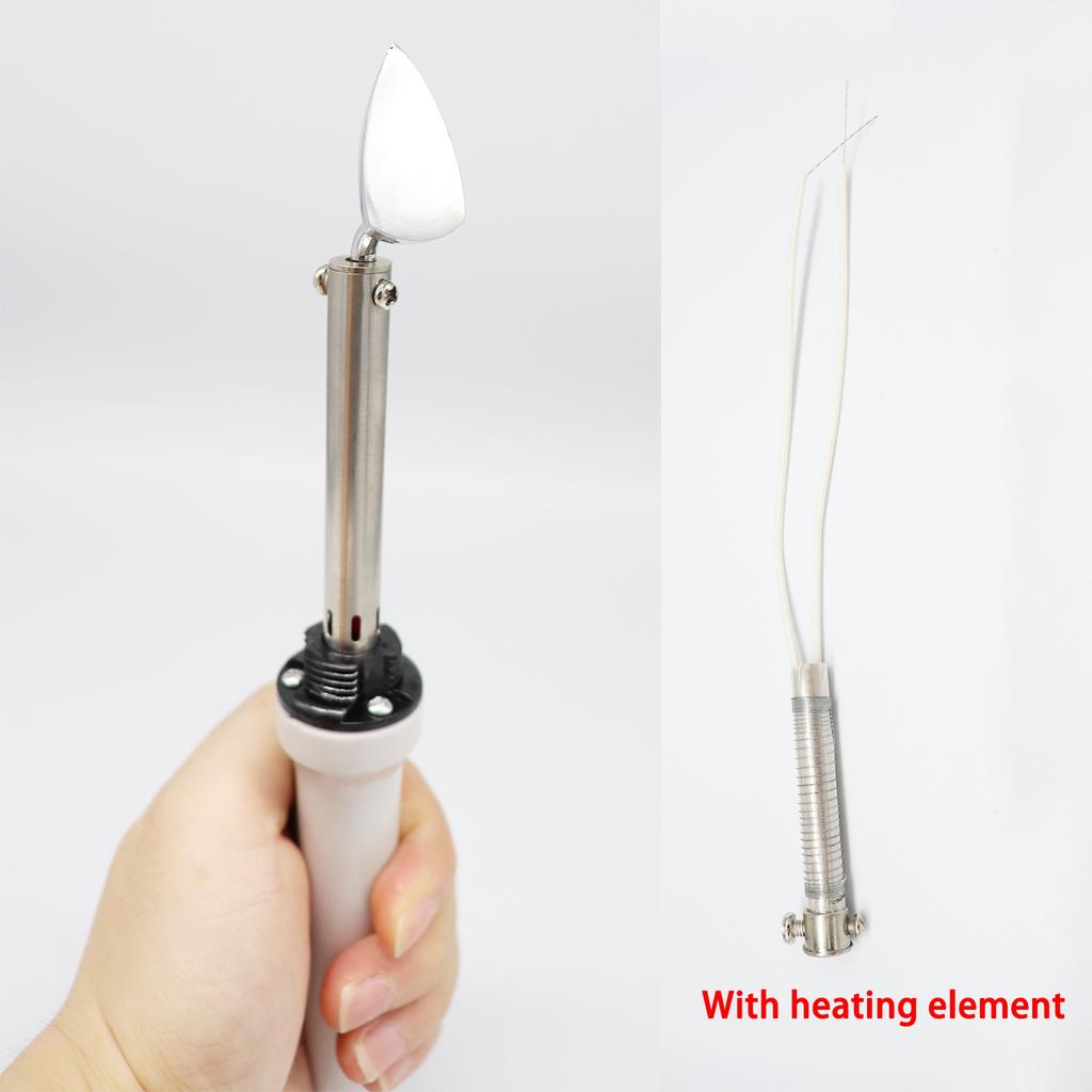 Mini Hierro de Cuero Portátil Herramientas de Planchado para Cuero Eliminador de Arrugas de Cuero Reparación Cabeza de Cobre Puro Soldador de Plástico Cuero