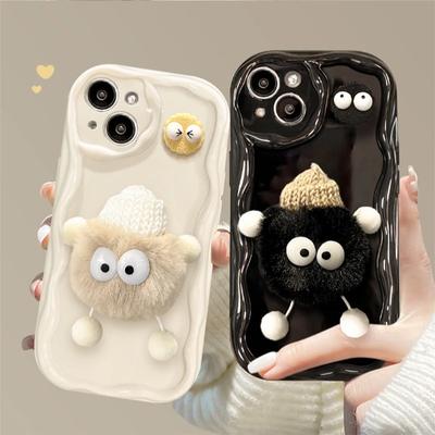 Anwendbar auf iPhone 16 Handyhülle Plüsch Brikett Puppe Apple 15 Promax Schutzhülle 14 High-End-Sinn