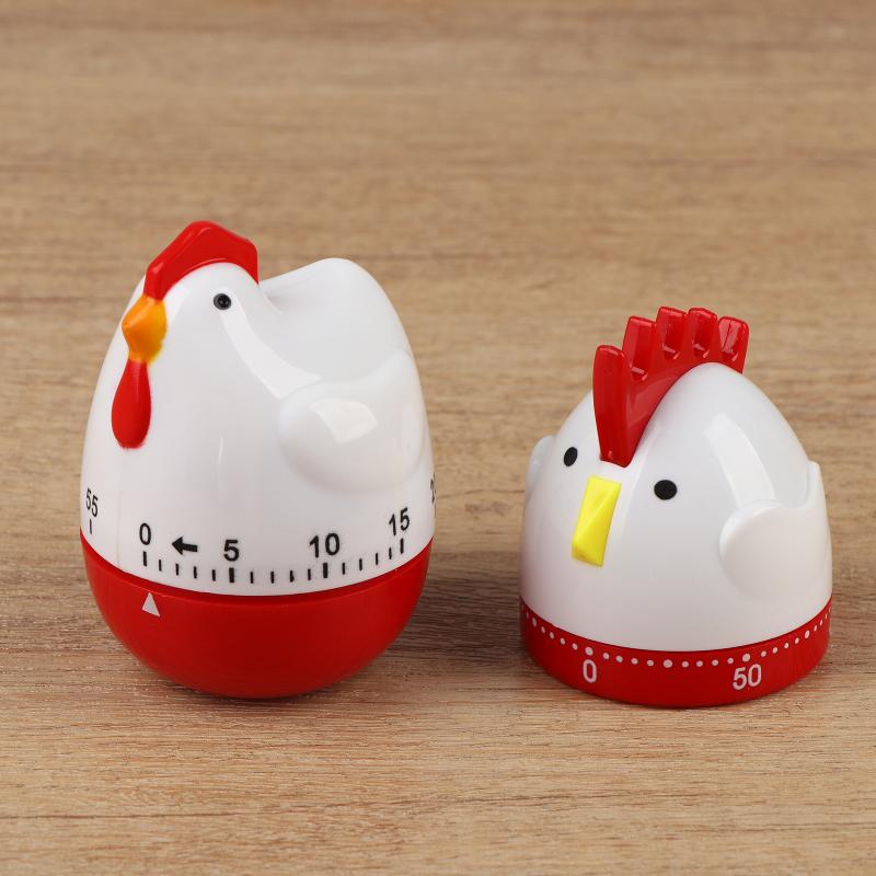 Cute Chicken Rooster Kitchen Timer Mechanical Countdown Alarm Clock Kid Friendly for Study Cooking Baking Reminder