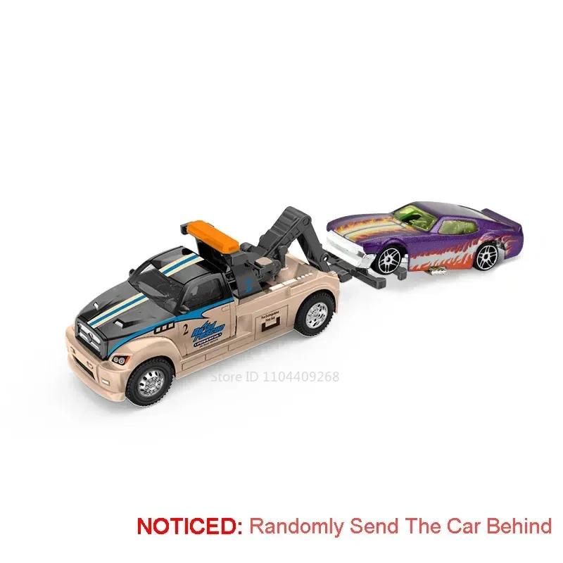 1:64 Scale Container Alloy Trailer Model Toy Car Diecast Metal Movable Joint Pull Back Engineering Vehicles Models Gifts for Boy