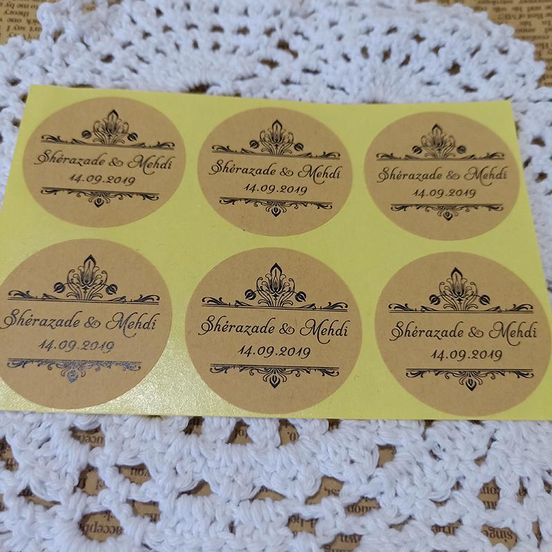 100PCS 3cm 4cm 5cm 6cm 7cm Your logo stickers, custom printed, ideal for small businesses, comes with 100 stickers