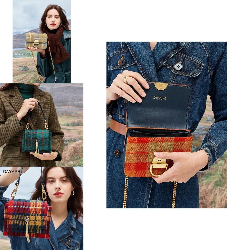 Stylish Harris Tweed Tote Bag For Women Large Capacity Everyday Shoulder Bag