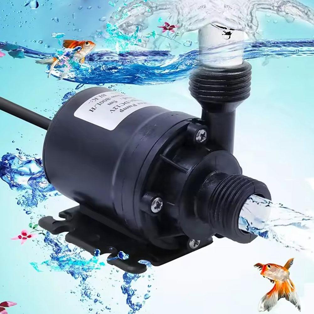 Wohnmobil Wasserpumpe DC 12V Bürstenlose Wasserpumpe Edelstahlwelle Bürstenloser DC-Motor Tauchpumpe 800L/H Für Wohnmobilzubehör Y4M0
