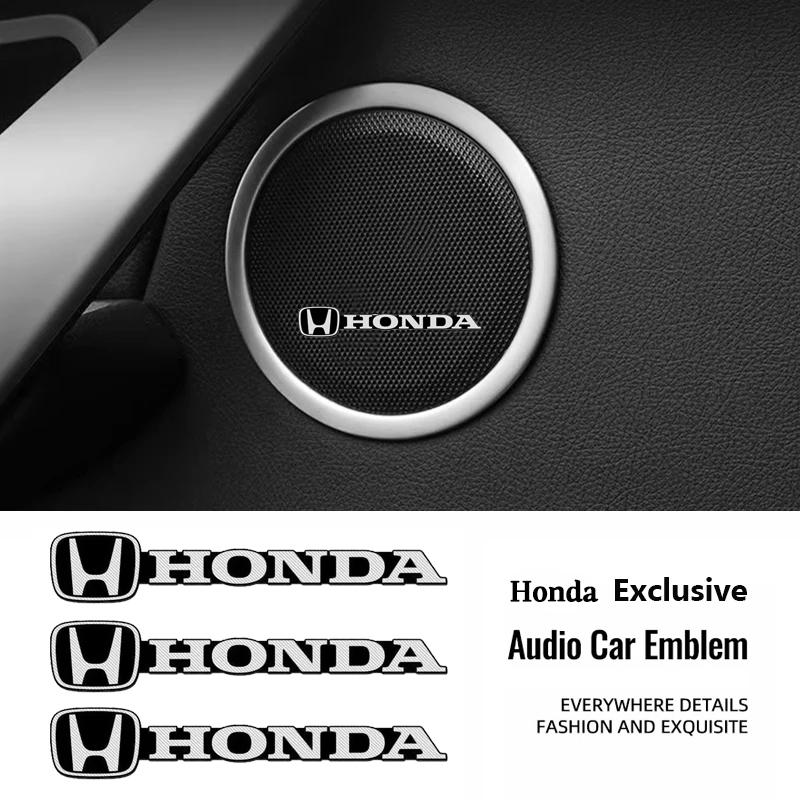 Car Audio Decorate 3D Aluminum Badge Emblem Stickers K For Honda Civic Accord City Fit Mugen Vezel CR-V Pilot HR-V Envix Odyssey