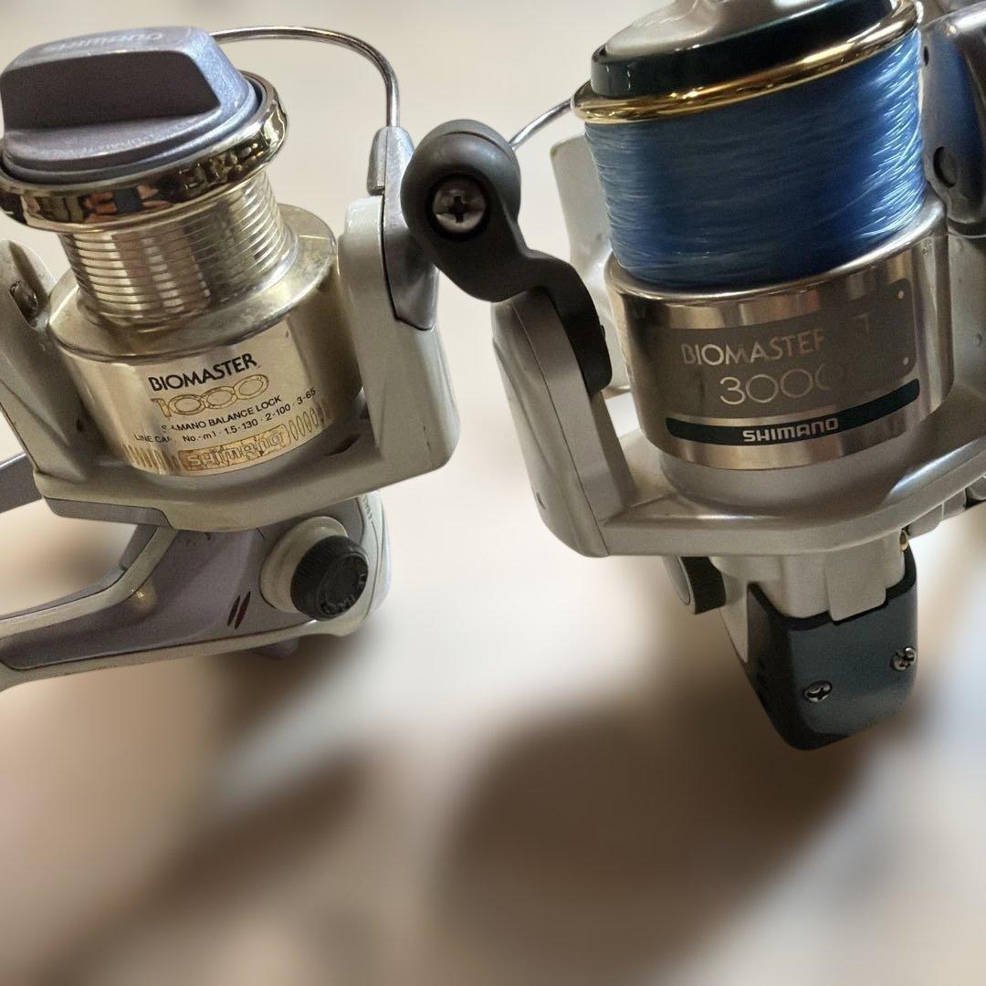 Used SHIMANO BIOMASTER 1000 3000 spinning reel 2 pieces