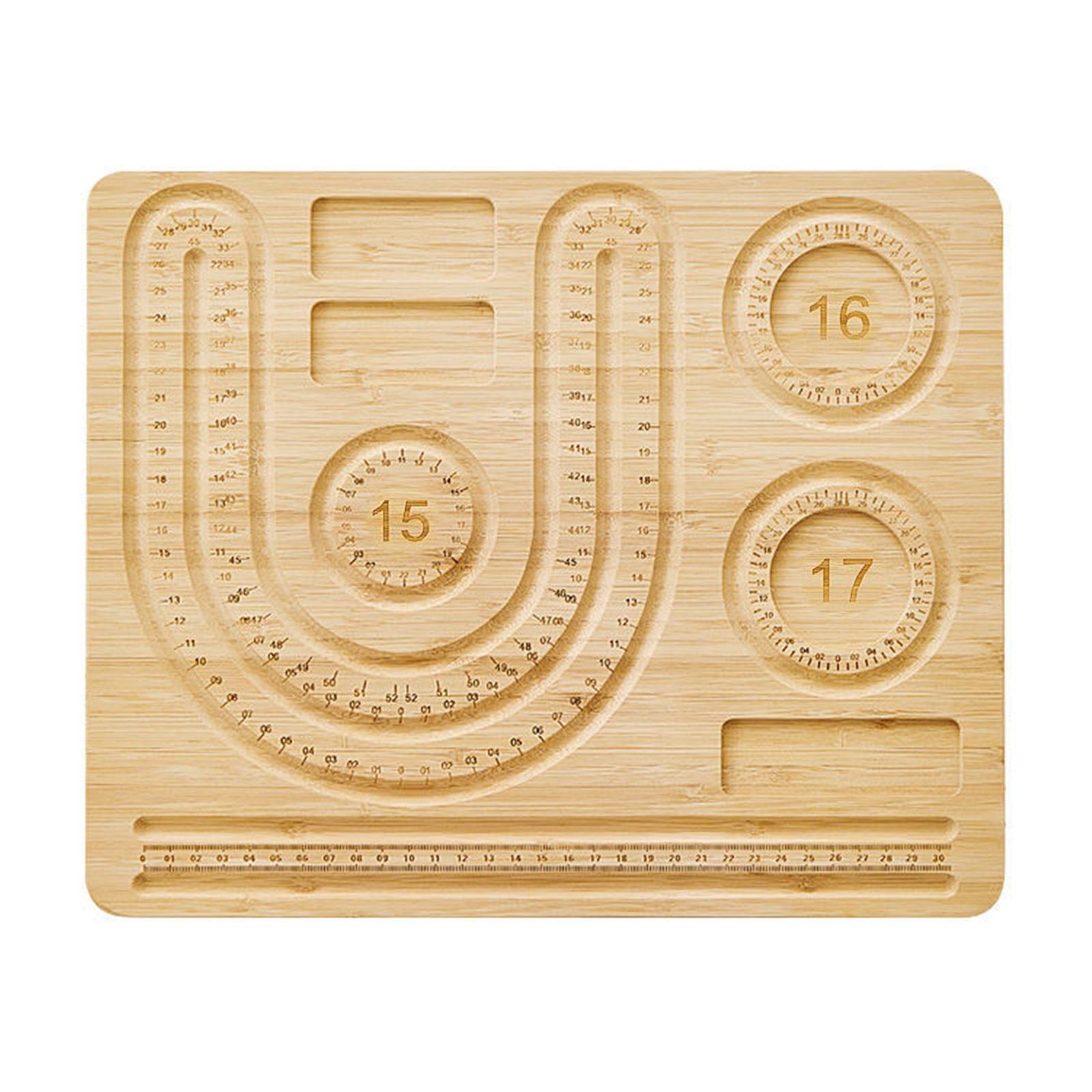 

Деревянная доска для бисера, органайзер для нанизывания браслетов, лоток для изготовления ювелирных изделий, размер верстака, измерительная пластина, аксессуары для крафта E