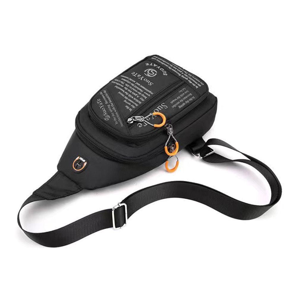 1Pcs New Nylon Men Chest Bag Black Blue Green Multifunctional Crossbody Bag Sports Large Capacity Waist Bag Mobile Phone