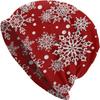 Merry Christmas Beanie Chemo Hat Cancer Headwear Knitted Hats Baggy Slouchy Scarf Cap for Adults Women Men
