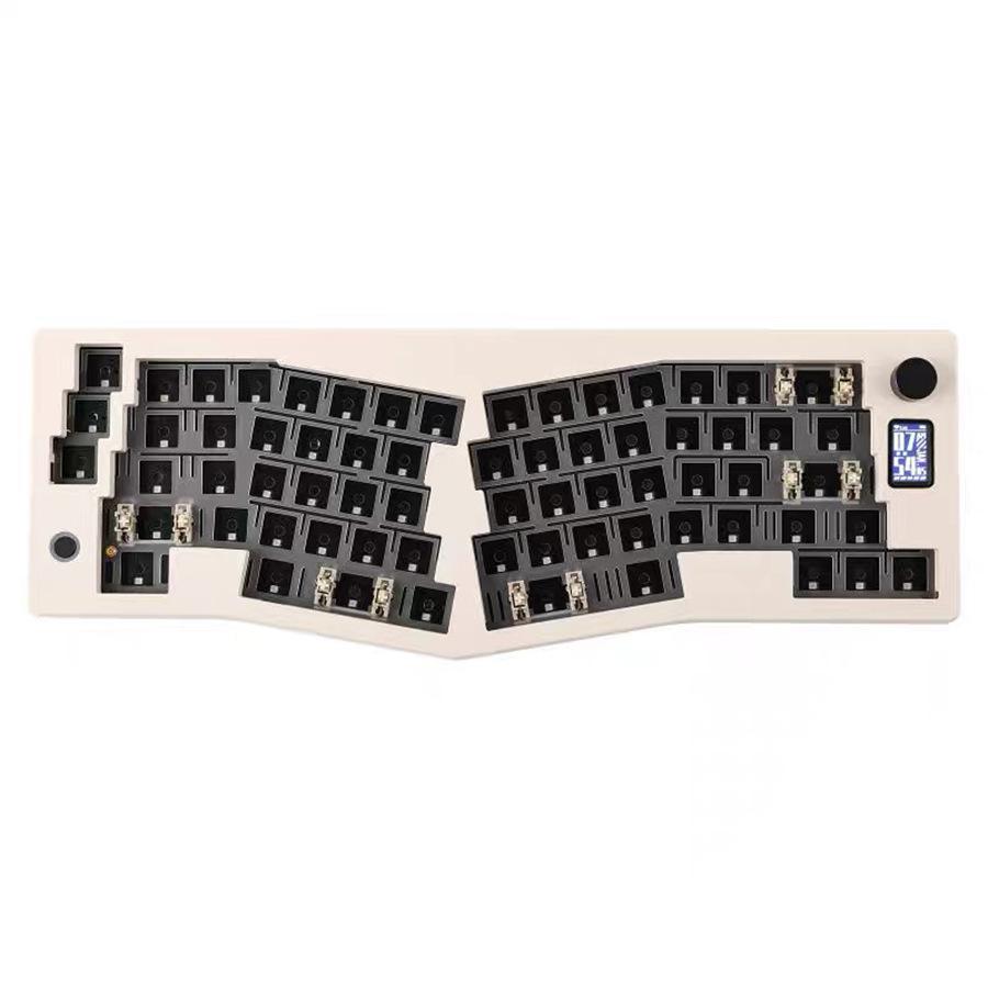 

ABM066 2.4G Wireless+USB Wired+Bluetooth-compatible Mechanical Gasket-mount Keyboard Kit White