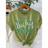 [One-way direction]Teacher's Edition One luy teacher Rainbow clover print fashion retro style short sleeve shirt Spring and summer Irish culture St.