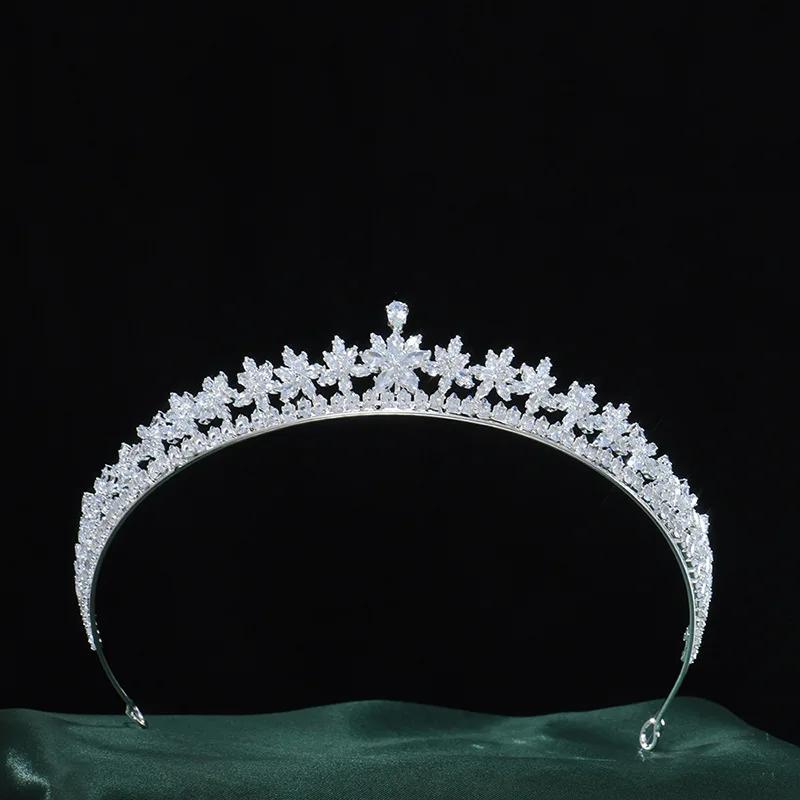 Princess Tiara Crown for Women Girl Zirconia Small Bridal Tiara for Wedding Bride Birthday Party Prom Hair Jewelry Headpiece
