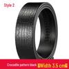 Men's Bamboo Lychee Crocodile Pattern Leather Belt with Buckle