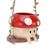 Mushroom Flower Pot Swing Face Planter Succulent Plant Pot Ornament for Wall Ceiling Shelf