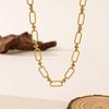 18K Gold Trendy Cuban Link Necklace: European & American Style, Non-Fading, Fashionable Personalized Chain, High-End Jewelry.