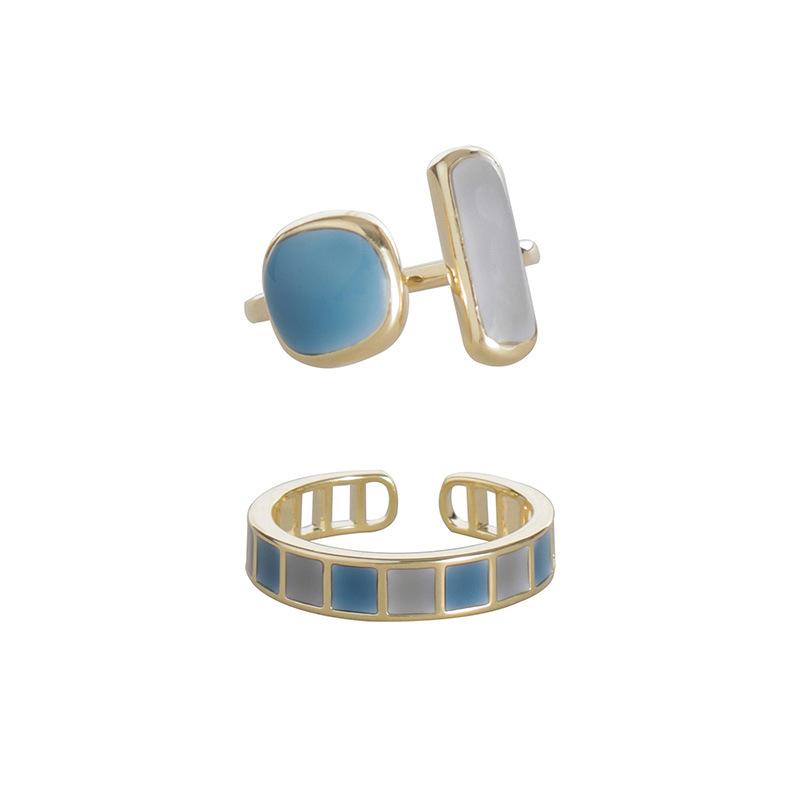 1 Stück Ring Bunt Emaille Design für Damen Raffiniert Minimalistisch Luxus Statement Modeband