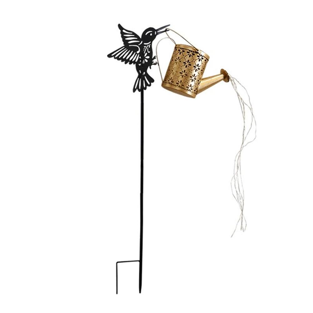 Solar Powered Metal Fairy Lights with Bracket Solar Garden Lights with Watering Can for Your Garden Table Patio Yard Or Pathway