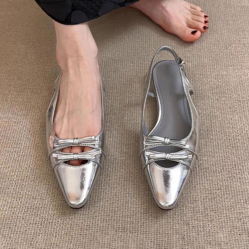 Fashion New Style Women's Designer Cover Toe Women Sandals Fashion Butterfly-knot Dress Shoes Women's Low Heel Stripper Party Sandalias