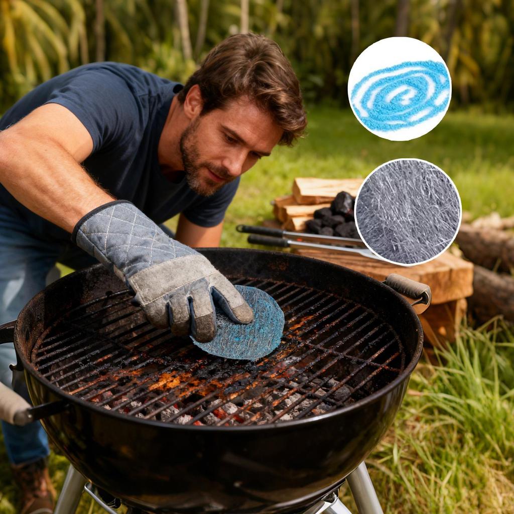 Steel Wool Soap Pads 10 Pieces Soap Dish Scrubber Kitchen Cleaning Pads For Home Kitchen Cookware Pots Pans Bowls Plates Sink