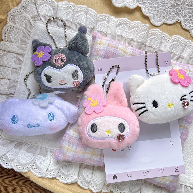 Sanrio Hello Kitty Jucărie de pluș Breloc Melody Cinnamoroll Kuromi Păpușă moale umplută Pandantiv Decor rucsac Cadou pentru copii