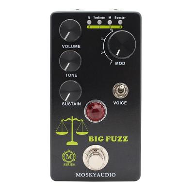Mosky Big Fuzz Effect Pedal Fuzz Guitar Pedal with 4 Buttons Suitable for Guitar Accessories Bass
