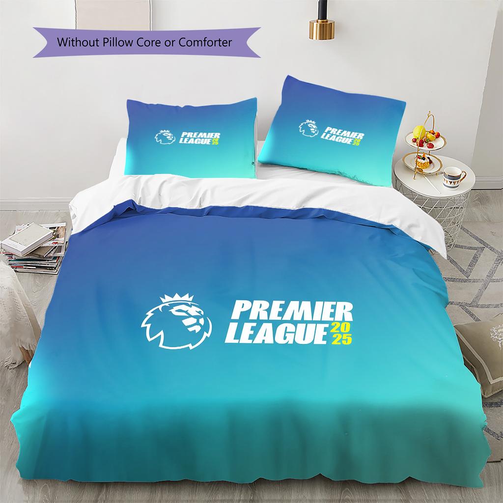 Premier League Pattern Bedding Quilt Set Home Decoration Gift (1 * Duvet Cover + 2 * Pillowcase Without Core)