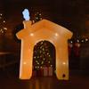 10.83FT Yard Party Decoration Inflatable Christmas Arch House Santa Friends Toy LED Lit Festive Gift Supplies Xmas Home Ornament