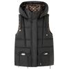 Fashion Winter Women's Vest Hooded Can Be Worn On Both Sides Thick Warm Casual Sleeveless Jackets Woman Short Coat